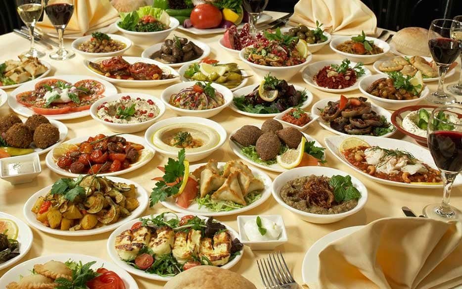 Lebanese mezze offer a wide variety of food