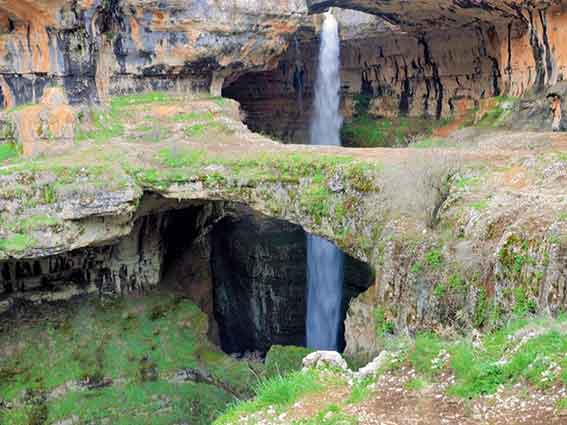 water fall lebanon, barouk biosphere forest