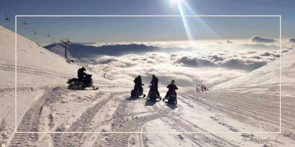 Winter activities in Lebanon, snow skiing, snowmobile or simply enjoying the snow